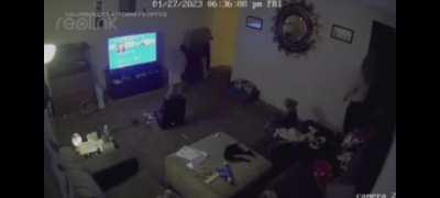 Toddler finds loaded gun in couch.