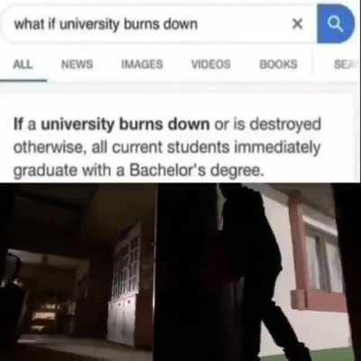 Time to burn down my school now