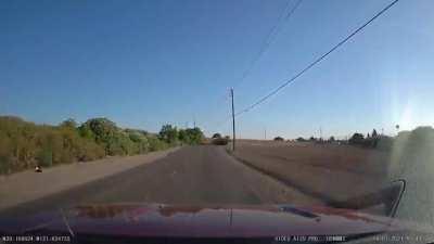 Out for a drive in the country when abrupt chaos strikes...