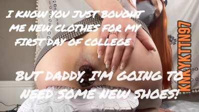 How to get Daddy to buy you new shoes!