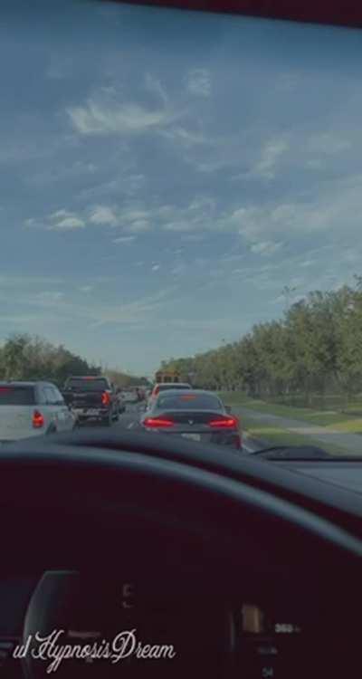 Pulling up next to you with my windows opened. I said “Get in😘”.