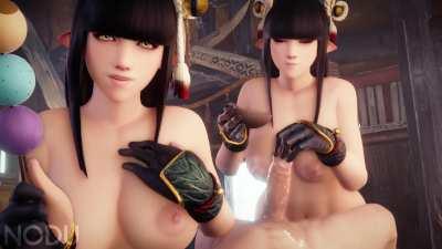 Threesome with Hinoa & Minoto