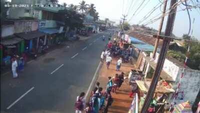 Two Men Hit By Bus In India