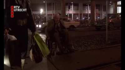 HMFT after I cross the train rails with my wheelchair