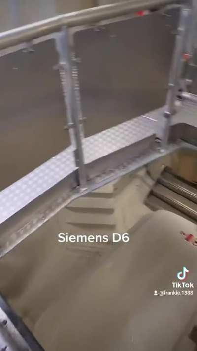 Inside an offshore wind turbine