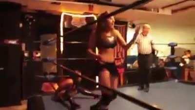 Crazy Mary Dobson slides her legs into Shanna's crotch