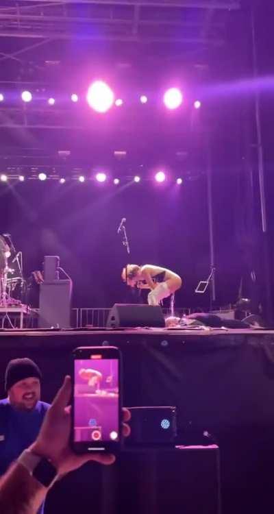 Piss on his face in a live concert