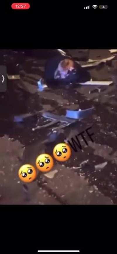 Wtfff this happened in Chicago after a shooting that led to a crash
