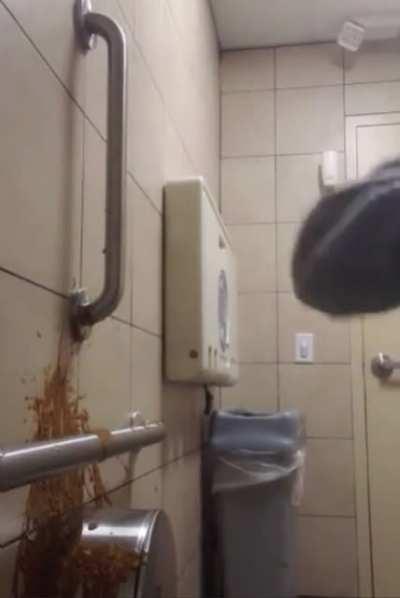 Why would you do this in a public bathroom?