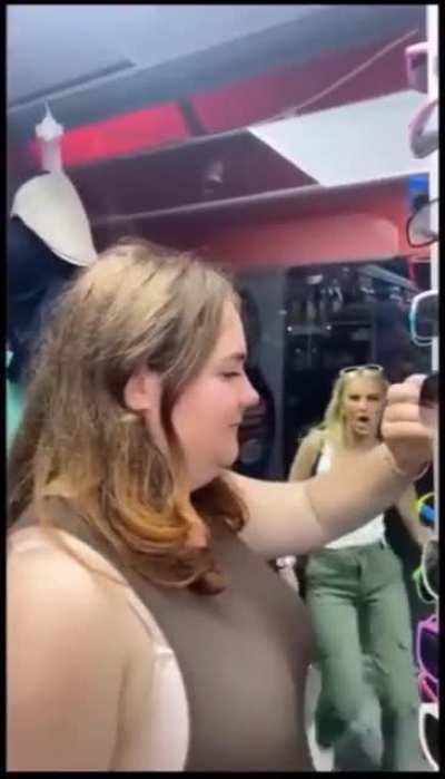 To walk in to the shop.