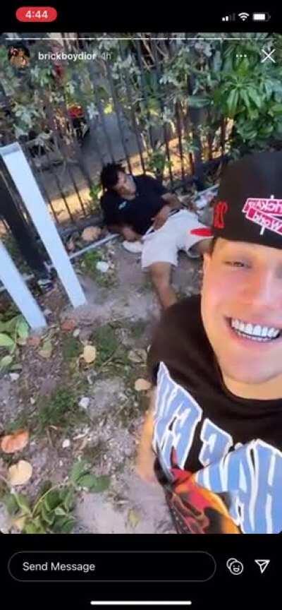 Passed out on the street broad day 😂