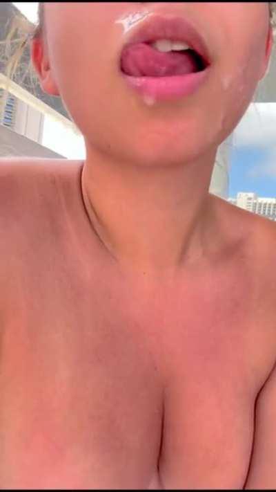 Cum just belongs on me