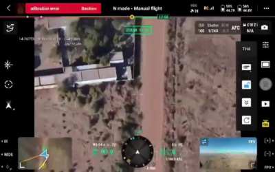 Sudanese army drone bombs and hits a moving vehicle belonging to the RSF 