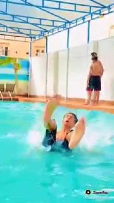 HMFT after doing stunt in pool