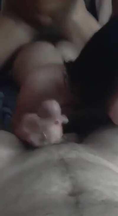 Helping spitroast his hotwife [OC]