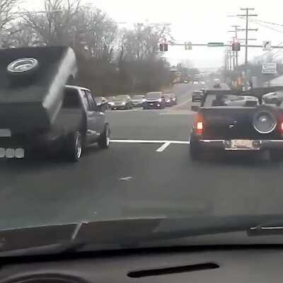 Lowrider trucks have unexpected moment on the road