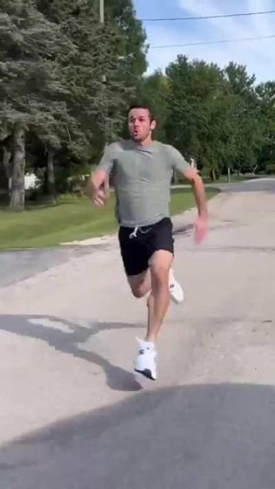 This Guy tried to run in every kind of footwear