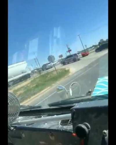 Cop car didn’t stop, look, and listen