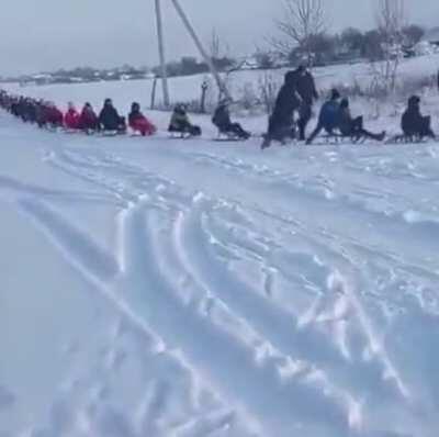 School bus in Russia