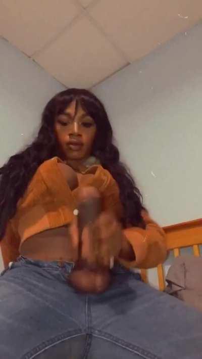 Hot TS GiGi jerking off