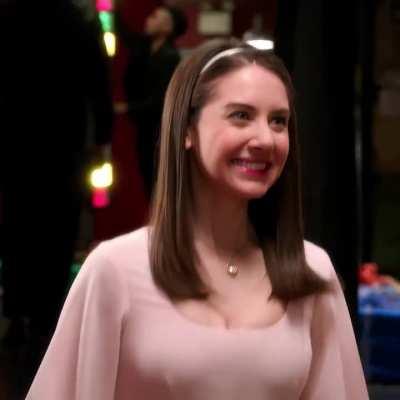 Gleeful for having saved the Christmas pageant 