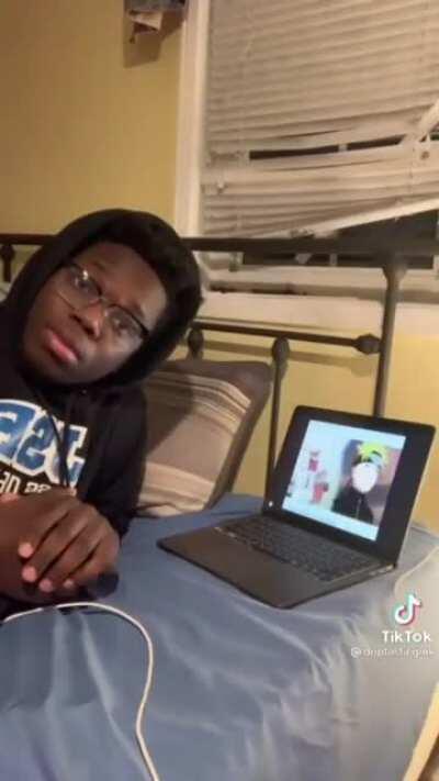 Henry when Jeannie walks in