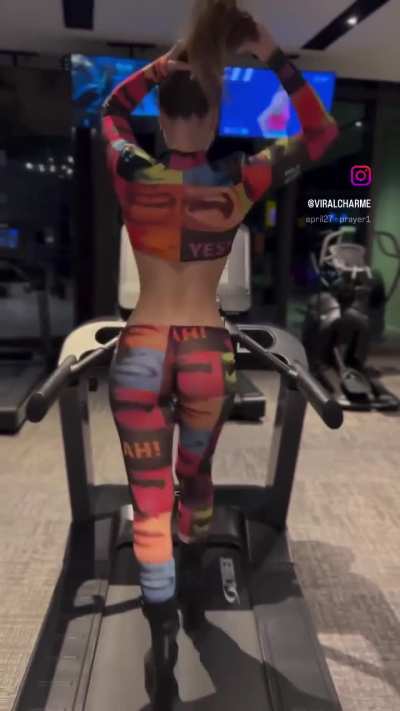 Boss walk on a treadmill 