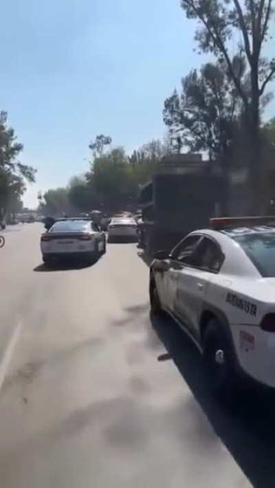 Police chase in Mexico City
