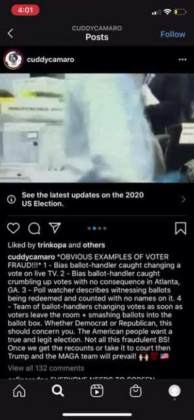 Poll Worker Get’s mad, Middle fingers ballot and then throws it out