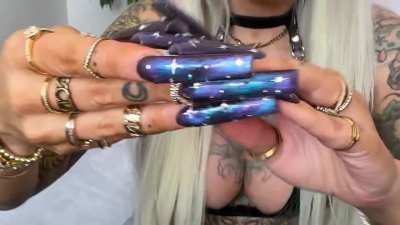 Do you guys love galaxy long nails?