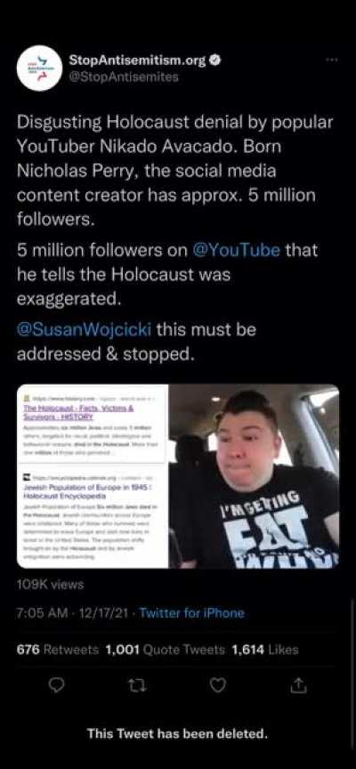 This tweet has been deleted