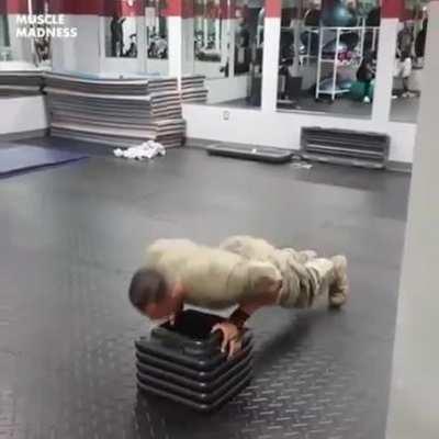 This guy's workout routine.