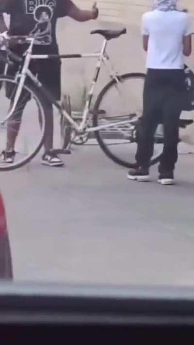 Good to see they're starting them young. I believe the child in the black shirt is threatening to pull a gun out of his waistband. We could stop stuff like this if enough people download these videos and share them everywhere they can. Don't get angry, ge