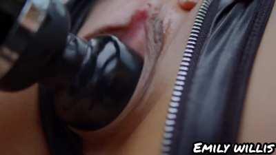 Emily Willis gets off on her uber ride and swallows