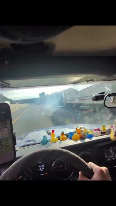 Trying to brake check on the highway