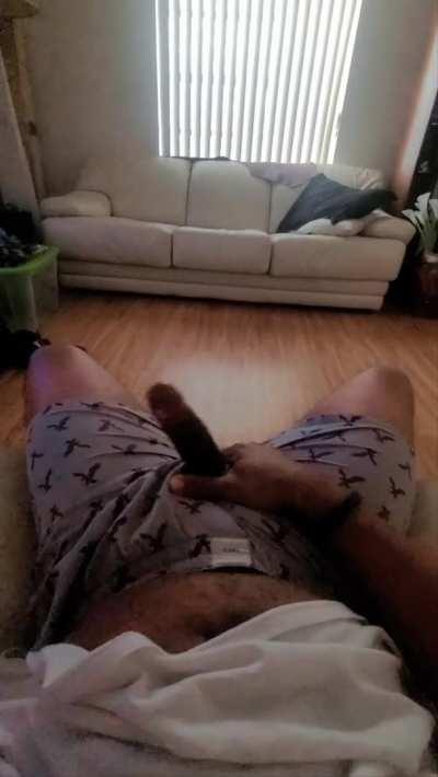 Hanging out in the living room