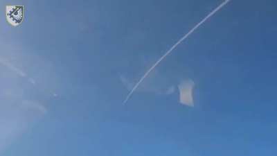 Ukrainian MiG-29 shoots down Russian Geran-2 drone (Shahed-136) over Western Ukraine, published 13/06/2025
