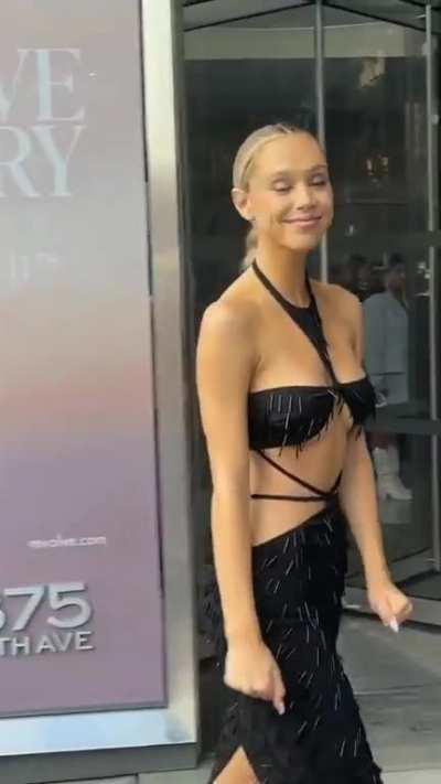 Arrival at Revolve fashion show