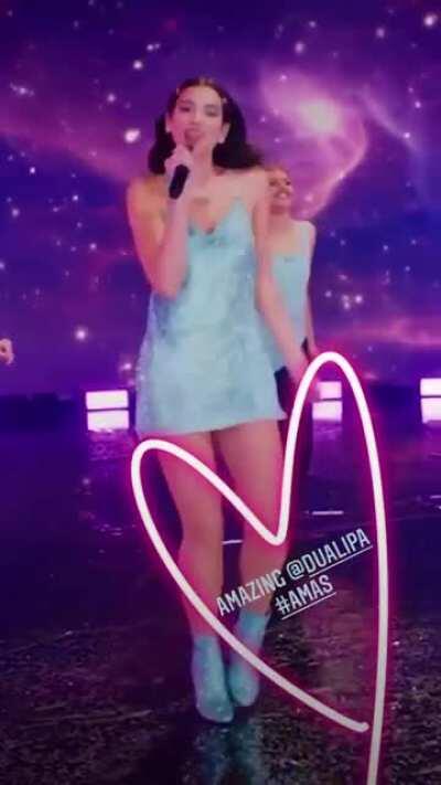 Performing at the 2020 AMAs