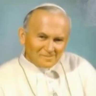 Jan Paweł II przywracany do życia przez rząd Polski, 2020 (koloryzowane)