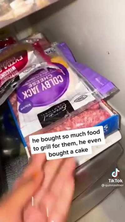 Dad invites family for BBQ. No one shows :(. Credit to @quinnzellner on TikTok