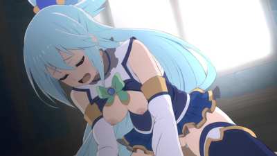 Aqua moans when she rides