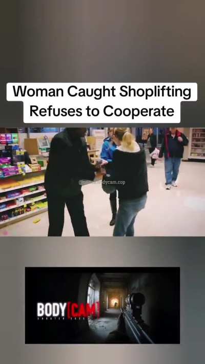 Woman Caught Shoplifting Refuses to Cooperate