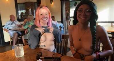 Me and boba having fun at lunch!