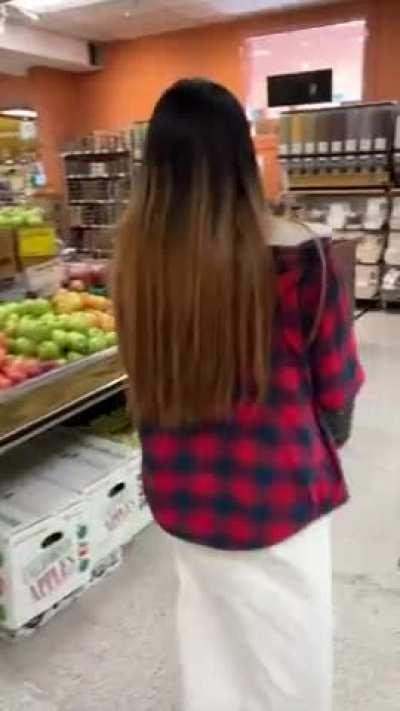 Shopping with my tits out [gif]