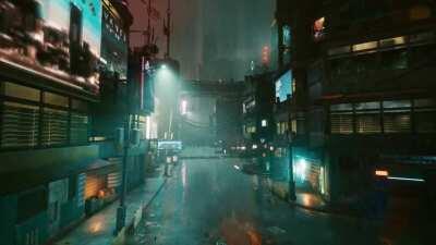 Rainy night at Kabuki - Cyberpunk 2077