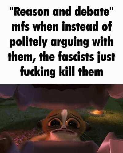 Punching nazis makes you just as bad as them🤓