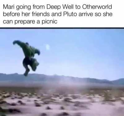 You gotta thank Mari for that.