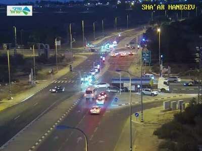 Cutting the line turning left doesn't quite go as planned