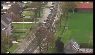 to overtake everyone by going off-road with a race bike and look like a genius while doing it